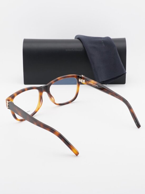 Saint Laurent SLM132 006 Square Eyeglasses – Havana 55mm main image 7